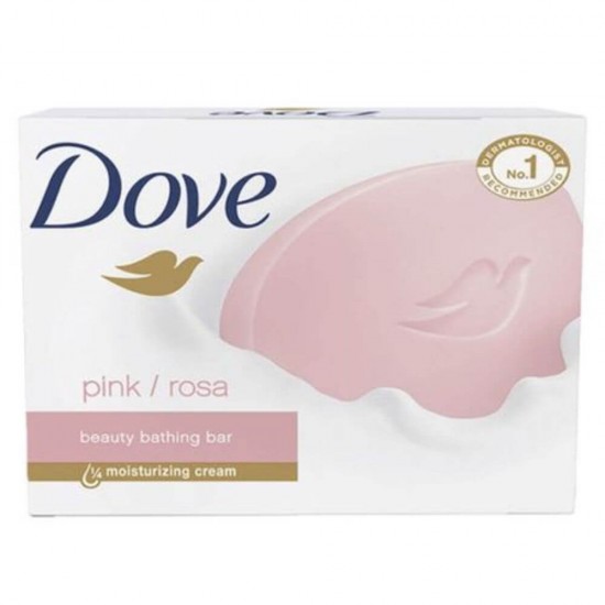 Sapun Solid DOVE Pink, Parfum Floral, Greutate 100 g, Sapun Solid Crema DOVE, Sapunuri Solide Dove, Sapun pentru Maini Uscate, Sapun Parfumat pentru Ingrijirea Mainilor, Sapun Solid cu Parfum Floral
