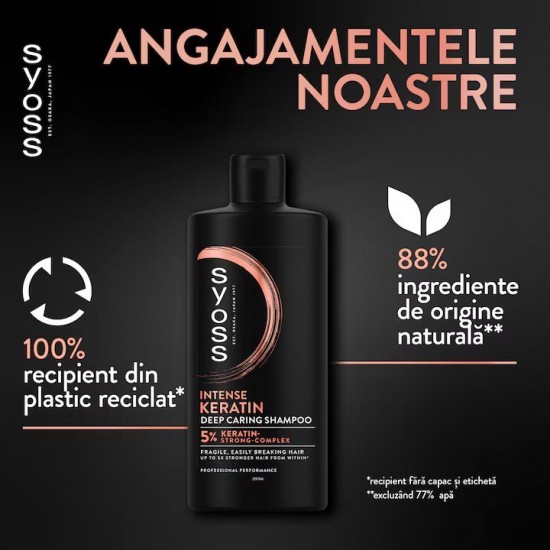 Sampon Syoss Keratin Hair Perfection pentru Par Uscat, 440 ml, Par Uscat, Sampon Par Fragil, Sampoane cu Keratina, Sampon Antimatreata, Produse de Ingrijire a Parului, Produse Hairstyling, Sampon Par Subtire