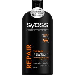 Sampon Syoss Repair Therapy pentru Par Deteriorat, 440 ml, Par Uscat, Sampon Par Fragil, Sampoane pentru Regenerare, Sampon Antimatreata, Produse de Ingrijire a Parului, Produse Hairstyling, Sampon Regenerator, Sampon Par Subtire