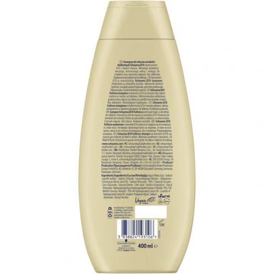 Sampon Schauma Q10 Fullness Pentru Par Fragil, 400 Ml