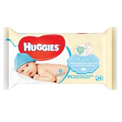 Servetele Umede Copii Huggies Baby Pure, 56 Buc/Pachet, fara Alcool, Parfum si Parabeni, Servetele Umede pentru Copii, Servetele Umede Baby, Servetele Umede Naturale, Servetele Umede Huggies, Servetele Umede Bebelusi