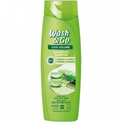 Sampon Wash&Go cu Extract de Aloe Vera, 360 ml, Pentru Par Uscat, Cu Extract de Aloe Vera, Sampon Ingrijire Par, Sampon Spalare Par, Sampon Fortifiere, Sampoane pentru Par, Sampon Par Slab