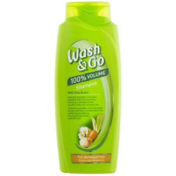 Sampon Wash&Go cu Extract de Unt de Shea, 360 ml, Pentru Par Deteriorat, Cu Extract de Unt de Shea, Sampon Ingrijire Par, Sampon Spalare Par, Sampon Fortifiere, Sampoane pentru Par, Sampon Par Slab