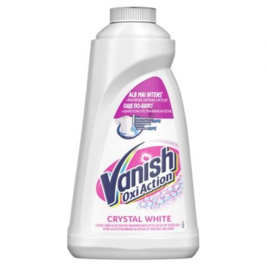 Solutie Rufe VANISH Oxi Action Crystal White,1L, Fara Clor, Detergent Automat pentru Haine Albe, Detergent Lichid pentru Haine Albe, Solutii Curatare a Hainelor Albe, Solutii pentru Haine Albe