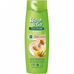 Sampon Wash&go Cu Extract De Vanilie Si Ulei De Migdale, 360 Ml