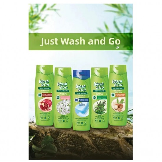 Sampon Wash&go Cu Extract De Vanilie Si Ulei De Migdale, 360 Ml