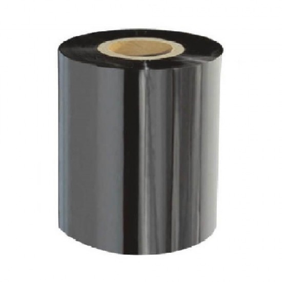 Ribon cu Ceara (WAX) Negru, 60mm x 300m, INK OUT - Ideale pentru Etichete Semilucioase