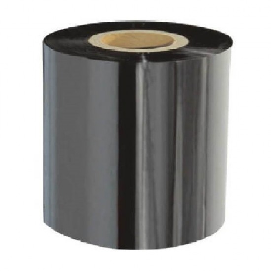 Ribon cu Ceara (WAX) Negru, 60mm x 450m, INK OUT - Ideale pentru Etichete Semilucioase