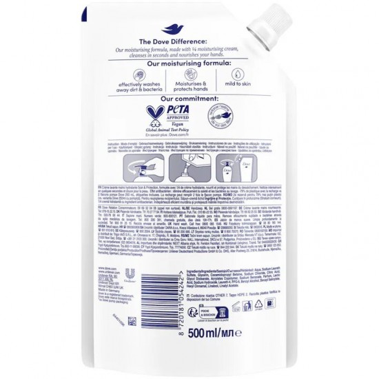 Rezerva Sapun Lichid Dove Care And Protect, Cantitate 500 Ml