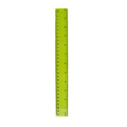 Rigla din Plastic Colorat Galben Mat, 30 cm - Instrumente Geometrie