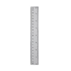 Rigla din Plastic Transparent, 20 cm - Rechizite Scolare