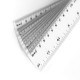 Rigla din Plastic Transparent, 20 cm - Rechizite Scolare