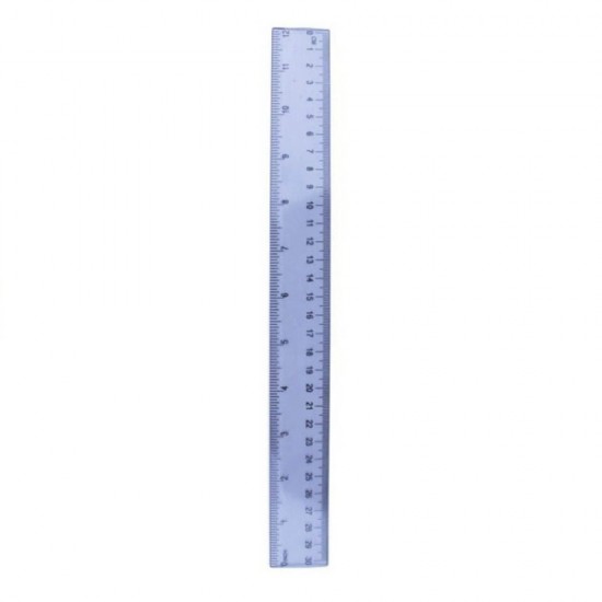 Rigla din Plastic Transparent, 30 cm - Rechizite Scolare