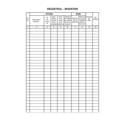 Registru Inventar Vertical A4, 100 File/Carnet - Formular Tipizat Gestiune