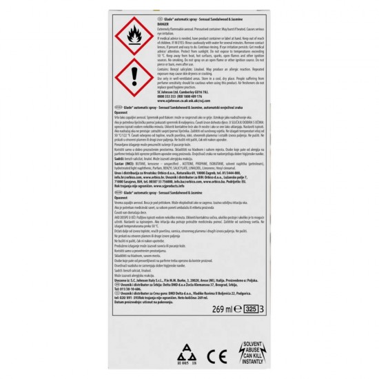 Rezerva Odorizant GLADE Spray, Sandalwood, 269 ml, Spray Odorizant, Odorizante Camera, Rezerva Odorizant Spray, Glade Spray Odorizant, Rezerva Glade Odorizant Spray Sandalwood, Rezerva Glade Sandalwood 269 ml, Glade Odorizant Spray Rezerva