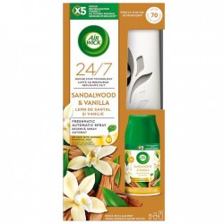 Odorizant De Camera Air Wick Freshmatic Essential Oils + Rezerva Sandalwood & Warm Vanilla, 250 Ml