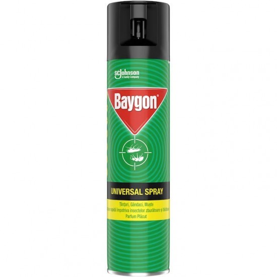Spray Insecticid Universal BAYGON, 400 ml, Solutie pentru Tantari, Solutie Pulverizatoare pentru Insecte, Spray pentru Insecte, Solutie Anti Insecte, Solutii Insecticide, Spray Anti Muste
