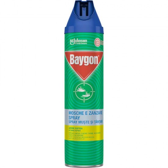Spray Insecticid BAYGON, 400 ml, Insecticid, Spray Insecticid, Solutie pentru Muste si Tantari, Solutie Pulverizatoare pentru Tantari, Spray pentru Tantari, Solutie Anti Tantari, Solutii Insecticide, Spray Anti Tantari