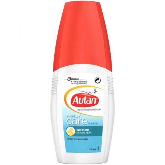 Lotiune Anti-Intepaturi Insecte AUTAN Family Care, 100 ml, Lotiune Protectoare Impotriva Insectelor, Lotiune Contra Intepaturilor de Insecte, Solutie Anti Intepaturi Tantari, Solutii Protectie Anti Muscaturi Tantari, Solutie Protectie Tantari
