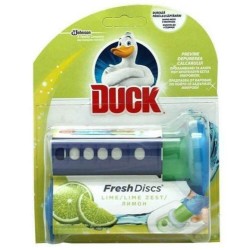 Odorizant WC DUCK Lime, 36 ml, Odorizante Toaleta DUCK, Odorizante WC Gel Duck, Discuri de Gel Odorizante pentru WC DUCK,  Odorizant Toaleta, Odorizant Anticalcar pentru WC, Odorizant pentru Toaleta cu Suport, Odorizant Dezinfectant pentru WC