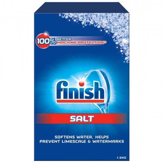 FINISH Sare Speciala pentru Masina de Spalat Vase, 1.5 kg, Solutie Pudra, Protectie Superioara Masinii de Spalat, Prevenire Calcar, Detergent Anticalcar, Sare pentru Masina de Spalat Vase, Pudra de Curatare Anticalcar