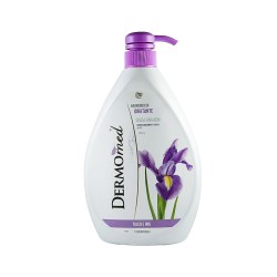 Gel de Dus DERMOMED cu parfum de Iris, 1 L, Gel de Dus Hidratant, Gel de Dus Unisex, Gel de Corp, Gel pentru Dus, Gel de Dus Parfumat, Gel de Dus cu Pompita