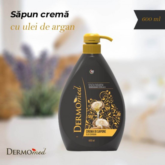 Sapun Lichid DERMOMED, 1 L, Sapun Lichid cu Ulei de Argan, Sapun Hidratant, Sapun Lichid Hidratant, Sapun Lichid, Sapun Dermomed, Dermomed Sapun Lichid Ulei de Argan, Sapun Lichid cu Pompita