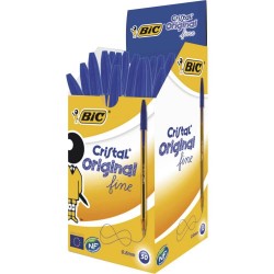Set 50 Pixuri Bic Cristal Fine, Varf 1 mm, Culoare Mina Albastra, Corp Plastic, Pixuri Bic Cristal Fine, Pixuri Scoala, Pixuri Colorate, Pixuri Albastre, Pix Albastru, Pix Pentru Scoala, Pix Colorat, Set Pixuri Albastre, Set Pixuri Bic