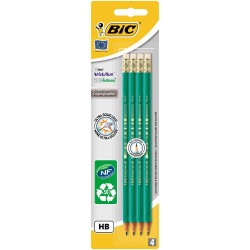 Creion Grafit Bic Eco Evolution 655, 4 Buc/set, Mina Hb, Creioane Hb, Creioane Grafit, Set Creioane Grafit, Creioane Grafit Desen, Creioane Desen, Creion Grafit Fara Lemn, Creioane Cu Guma