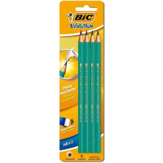 Creion Grafit Bic Eco Evolution 650, 4 Buc/set, Mina Hb, Creion Bic Grafit Eco Evolution 650, Creion Flexibil Bic Eco Evolution 650, Creioane Hb, Creioane Grafit, Set Creioane Grafit, Creioane Grafit Desen, Creioane Desen, Creion Grafit Fara Lemn