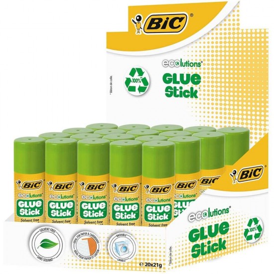 Set 20 Lipiciuri Bic Eco, 21 G, Lipici Bic, Lipiciuri Bic, Lipici Eco, Lipiciuri Eco, Lipici Eco Bic, Bic Eco Lipici, Lipici Solid, Lipici Alb, Lipici Natural, Lipici Hartie, Lipici Universal, Lipici Pentru Craft