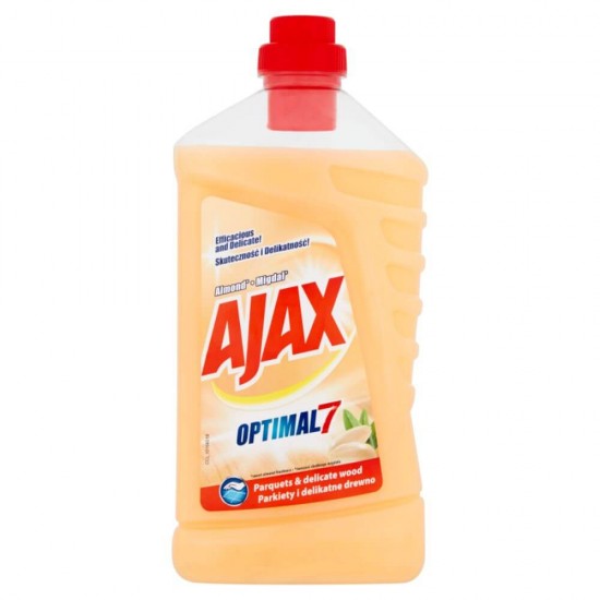 Detergent Universal Lemn AJAX Optimal 7 Almond, Cantitate 1 L, Detergent Parchet, Detergent Lichid Lemn , Solutie Curatat Parchet, Detergent Suprafete din Lemn, Detergent Pardoseala din Lemn, Detergent Podea Lemn