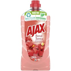 Solutie Suprafete Ajax Floral Fiesta Hibiscus, 1 L, Solutie Curatat Suprafete, Solutie de Curatat Ajax, Lichid Curatat Suprafete, Detergent Lichid Suprafete, Detergent Universal Suprafete