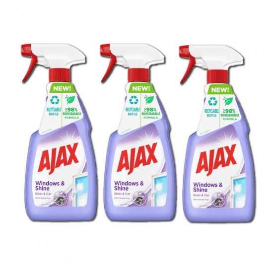 Solutie Pentru Geam Cu Pulverizator Ajax Windows & Shine, Glass & Car, Cantitate 500 Ml