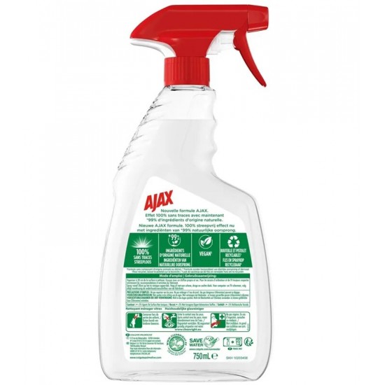 Solutie Pentru Geam Cu Pulverizator Ajax Grystal Cu Ammonia, Cantitate 500 Ml
