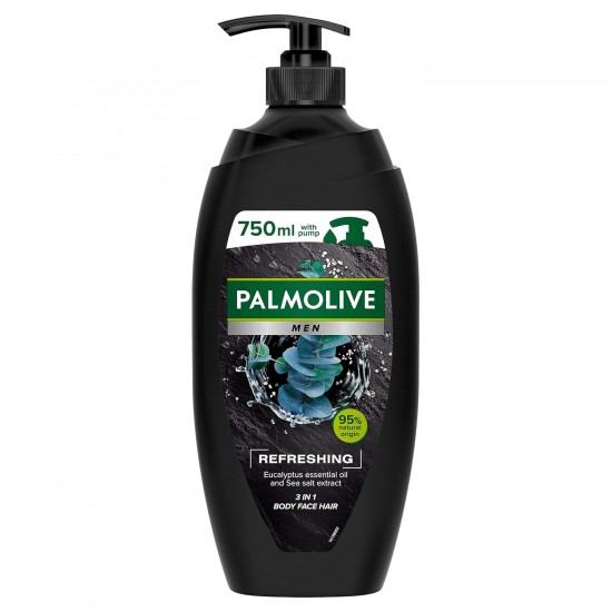 Gel De Duș Palmolive Cu Pumpita, Men Refreshing, Cantitate 750ml