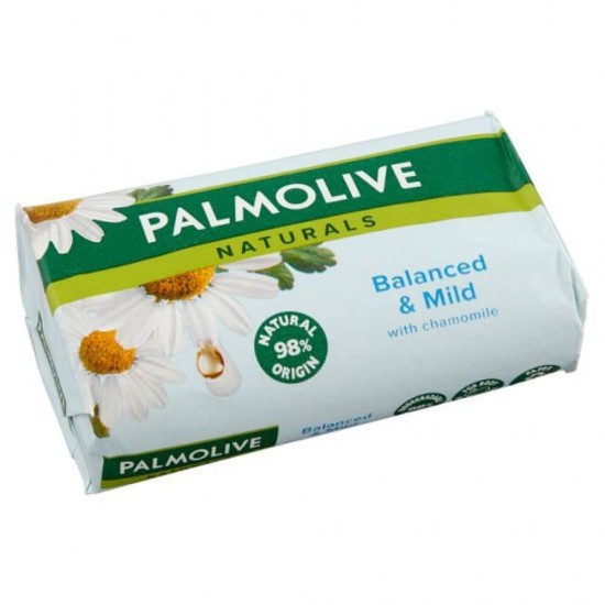 Sapun Palmolive Naturals Chamomile, 90 g, Musetel/ Vitamina E, Sapun, Sapunuri Solide, Sapunuri Palmolive, Sapun Palmolive pentru Pielea Sensibila, Sapunuri cu Extract de Musetel, Palmolive Sapunuri Solide