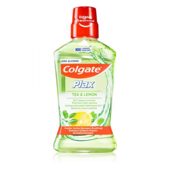 Apa de Gura Colgate Plax Tea Lemon, 500ml, Aroma de Ceai Verde si Lamaie, Apa de Gura COLGATE, Apa de Gura cu Ceai Verde,Dentara, Ingrijire si Protectie Dentara