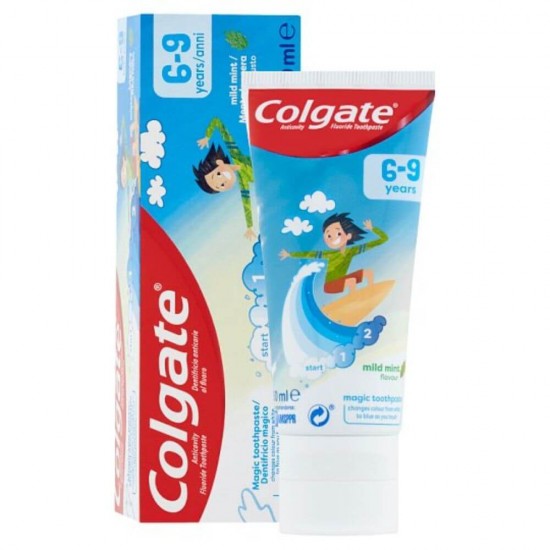 Pasta de Dinti COLGATE pentru Copii, Varsata 6-9 Ani, 50 ml, Articole Igiena Dentara Copii, Pasta de Dinti pentru Copii, Produse pentru Ingrjire Orala, Produse pentru Sanatate Orala, Igiena Orala, Ingrijire si Igiena Orala