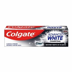 Pasta de Dinti COLGATE Advanced White Charcoal, Cantitate 100 ml, Aroma Florala, Pasta de Dinti Colgate Charcoal, Pasta de Dinti cu Carbune Activ, Pasta de Dinti Colgate Advanced White, Pasta de Dinti pentru Dinti mai Albi, Pasta Dinti Anticarii