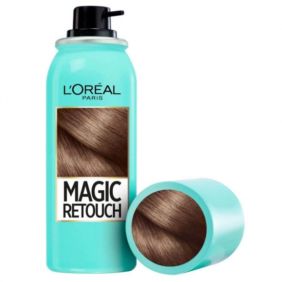 Spray Instant de Par L'Oreal Paris Magic Retouch 3 Brown, 75 ml, Spray pentru Mascarea Radacinilor Crescute, Spray Camuflare Radacini, Spray Acoperire Radacini Crescute, L'OREAL Paris Magic Retouch pentru Retusarea Radacinilor