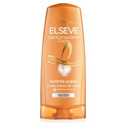 Balsam pentru Par Uscat Lâ€™Oreal Paris Elseve Ulei Extraordinar de Cocos, 200 ml, Balsam Par Uscat, Balsam Ulei Extraordinar, Balsam de Par Uscat, Balsam Lâ€™Oreal Par Uscat, Balsam Hidratare, Balsam Refacere, Balsam Par Deteriorat