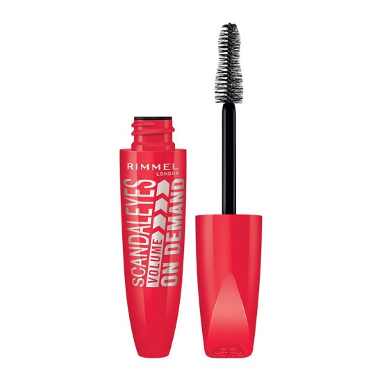 Mascara RIMMEL LONDON Scandal Eyes Volume on Demand, 001 Black, 12 ml, Mascara pentru Volum, Mascara Neagra, Mascara pentru Definire, Mascara pentru Alungire, Mascara Rezistenta la Transfer, Rimel pentru Gene, Rimel pentru Volum
