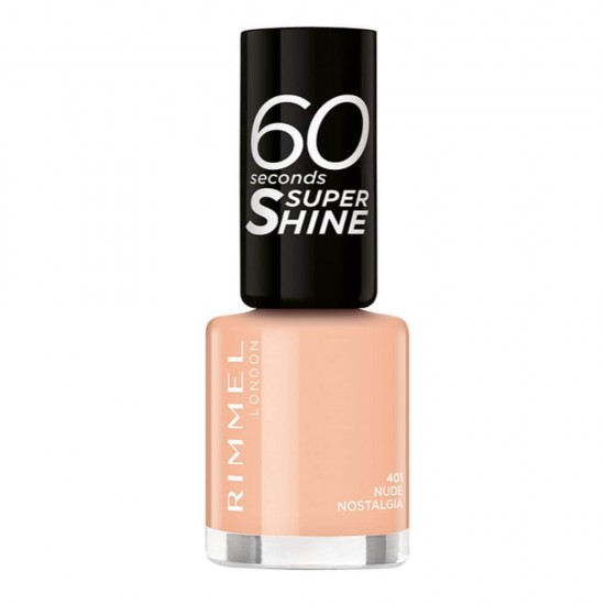 Lac de Unghii Rimmel London 60 Seconds 401 Nude Nostalgia, 8 ml, Nude, Lac de Unghii Nude, Lac de Unghii Nude, Oja de Unghii Manechiura, Produse Ingrijirea Unghiilor, Lacuri Rimmel London pentru Manechiura si Pedichiura