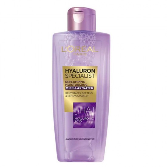 Apa Micelara L'Oreal Paris Hyaluron Specialist, 200 ml, Apa Micelara cu Acid Hialuronic, Apa Micelara Demachianta, Demachiant Apa Micelara, Demachiant L'Oreal Paris Hyaluron Specialist, Solutie Demachianta Lichida, Apa Demachianta