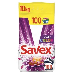 Detergent Pudra pentru Rufe SAVEX 2 in 1 Color, 10 kg, Detergent SAVEX, Detergent Pudra, Detergent Pudra Automat, Detergent Automat pentru Haine, Solutii Curatare Haine, Detergent Rufe Automat
