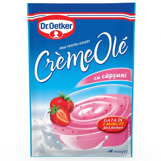 Creme Desert Ole Dr. Oetker, 75 g, Aroma Capsuni, Creme pentru Desert Dr Oetker cu Capsuni, Creme Ole cu Capsuni pentru Desert, Praf pentru Desert Dr Oetker, Praf pentru Creme, Mixuri pentru Creme, Praf pentru Budinca