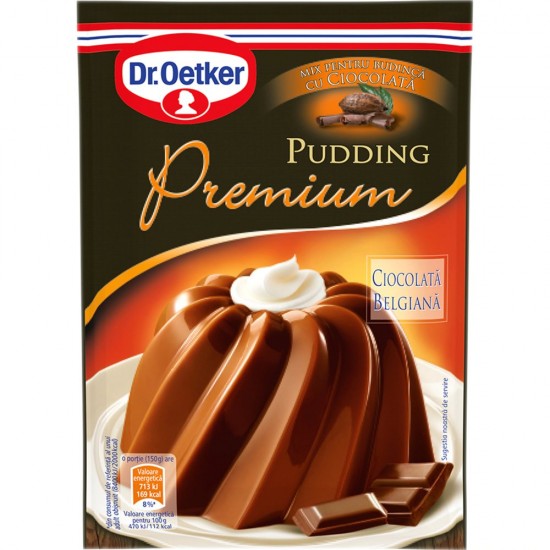 Praf de Budinca Premium cu Gust de Ciocolata Belgiana Dr. Oetker, 51 g, Praf pentru Budinca, Mix pentru Budinca, Mix de Budinca, Budinca Instant, Budinca de Ciocolata, Amestec pentru Budinca, Budinca Dr Oetker, Praf Budinca de Ciocolata