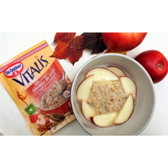 Gustare de Ovaz Vitalis cu Mar si Scortisoara Dr.Oetker, 50g, Ovaz, Ovaz Instant, Mix Gustare, Ovaz Vitalis, Ovaz Dr.Oertker, Ovaz cu Mar, Ovaz cu Scortisoara Gustare Sanatoasa, Gustare Mix, Gustare Mix Dr. Oetker