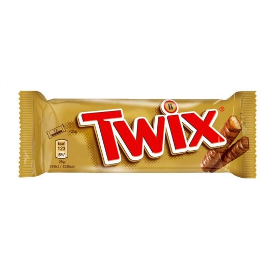 Baton Twix Twin Standard, 50g, Twix Classic, Twix Original, Baton de Ciocolata cu Caramel, Baton de Ciocolata cu Biscuit, Biscuit si Caramel Invelit in Ciocolata, Baton Caramel Twin Twix, Baton de Ciocolata cu Lapte, Baton Original Twix Twin